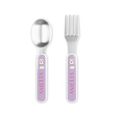 Llama Toddler Stainless Steel Fork and Spoon Set