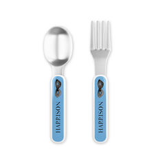 Superhero Toddler Stainless Steel Fork and Spoon Set