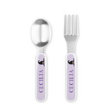 Wicked Halloween Toddler Stainless Steel Fork and Spoon Set