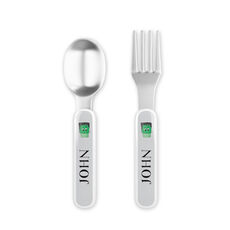 Monster Mash Toddler Stainless Steel Fork and Spoon Set