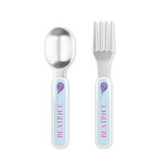 Party Animals Toddler Stainless Steel Fork and Spoon Set