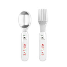 Polar Bear Toddler Stainless Steel Fork and Spoon Set
