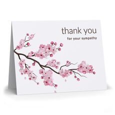 Cherry Blossoms Thank You Folded Sympathy Cards