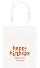 Cute Happy Birthday Mini Twisted Handled Bags