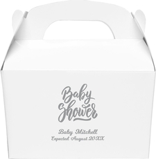 Handwritten Baby Shower Gable Favor Boxes