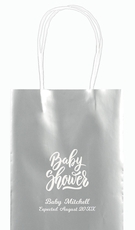 Handwritten Baby Shower Mini Twisted Handled Bags