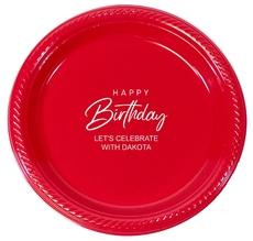Happy Birthday Sophisticate Plastic Plates