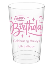 Happy Birthday Twinkles Clear Plastic Cups