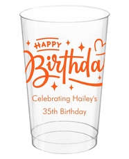 Happy Birthday Twinkles Clear Plastic Cups