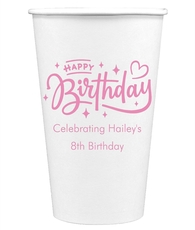 Happy Birthday Twinkles Paper Coffee Cups