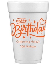Happy Birthday Twinkles Styrofoam Cups