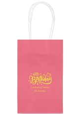 Happy Birthday Twinkles Medium Twisted Handled Bags