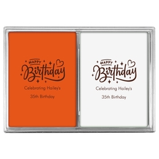 Happy Birthday Twinkles Double Deck Playing Cards