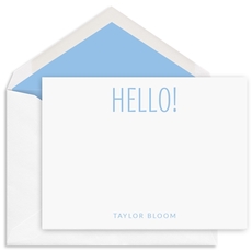 Cheerful Greetings Flat Note Cards - Raised Ink