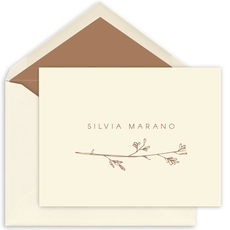 Sketched Branch Folded Note Cards - Raised Ink