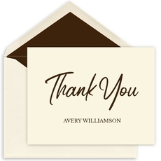 Informal Script Thank You Cards - Raised Ink
