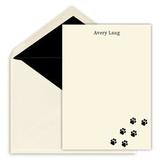 Darling Dog Paws Petite Flat Note Cards