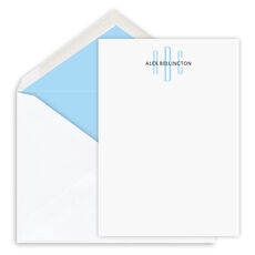 Commonwealth Monogram Petite Flat Note Cards