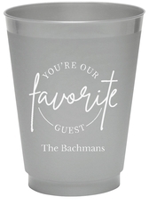 Circle Favorite Guest Colored Shatterproof Cups