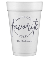 Circle Favorite Guest Styrofoam Cups