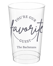 Circle Favorite Guest Clear Plastic Cups