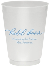 Bridal Shower Swish Colored Shatterproof Cups