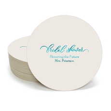 Bridal Shower Swish Round Coasters