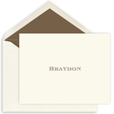 Braydon Folded Note Cards - Letterpress