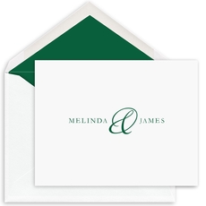 Elegant Ampersand Folded Note Cards