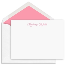 Chanteuse Flat Note Cards - Raised Ink