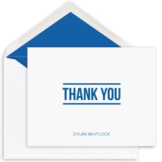 Bold Thank You Folded Note Cards