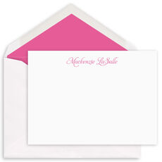 Chanteuse Flat Note Cards - Letterpress