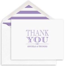 Grand Thank You Folded Note Cards