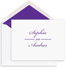 Duo Name Folded Note Cards