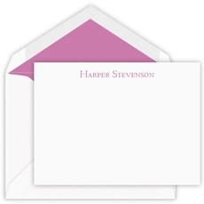 Simply Elegant Flat Correspondence Cards - Letterpress