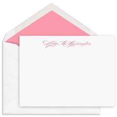 Royal Flat Note Cards - Raised Ink