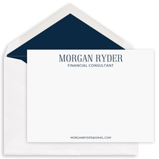 Stacked Modern Text Flat Note Cards