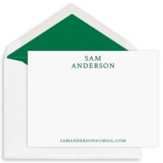 Serif Name Flat Note Cards