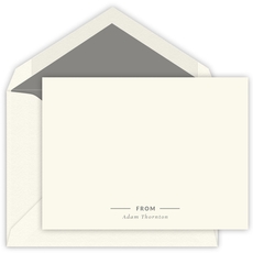 Bold Signature Flat Note Cards - Letterpress