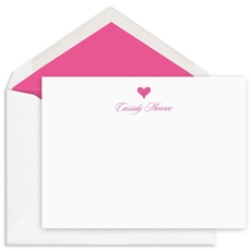 Heart Flat Note Cards - Letterpress