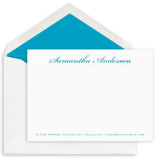 Script Name Flat Note Cards-Letterpress