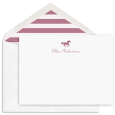 Stallion Flat Note Cards - Raised Ink