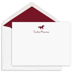 Stallion Flat Note Cards - Raised Ink