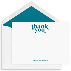 Yours Truly Thank You Flat Note Cards