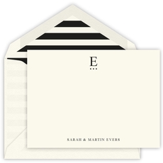 Initial Indicator Flat Note Cards - Letterpress