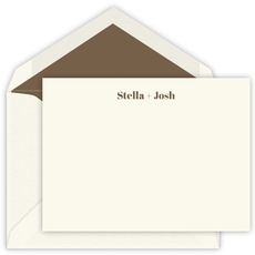 Bold Modern Type Flat Note Cards - Letterpress