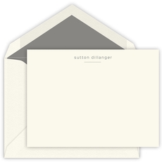 Underlined with Choice of Typeface Flat Note Cards - Letterpress
