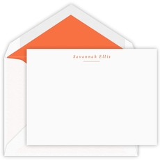 Underlined with Choice of Typeface Flat Note Cards - Letterpress