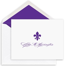 Fleur de Lis Folded Note Cards