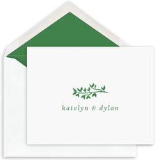 Botanical Motif of Choice Folded Note Cards